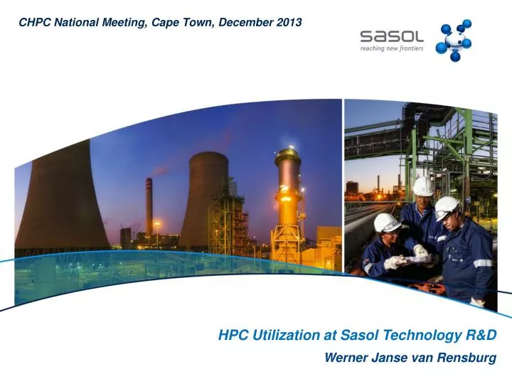 hpc utilization at sasol technology r d