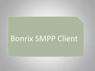 Bonrix SMPP Client