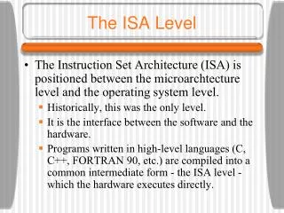 The ISA Level