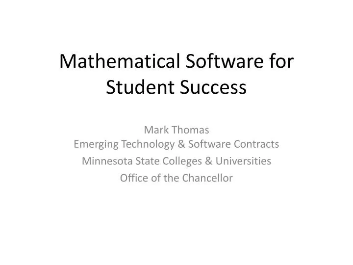 mathematical software for student success