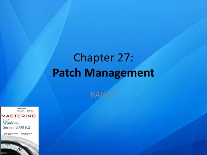 chapter 27 patch management