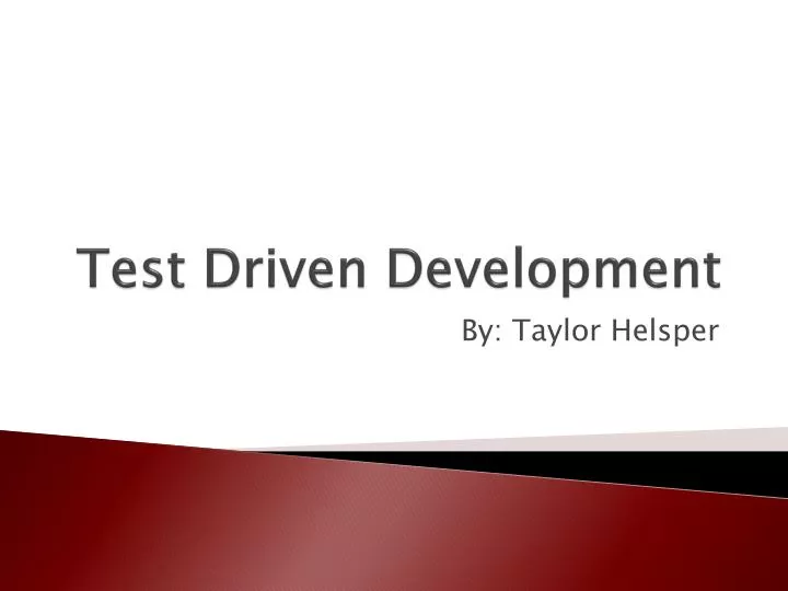 test driven development