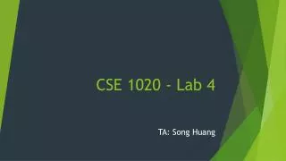 CSE 1020 - Lab 4