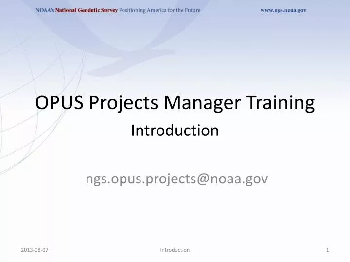 opus projects manager training