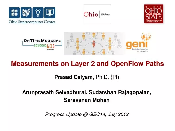 measurements on layer 2 and openflow paths