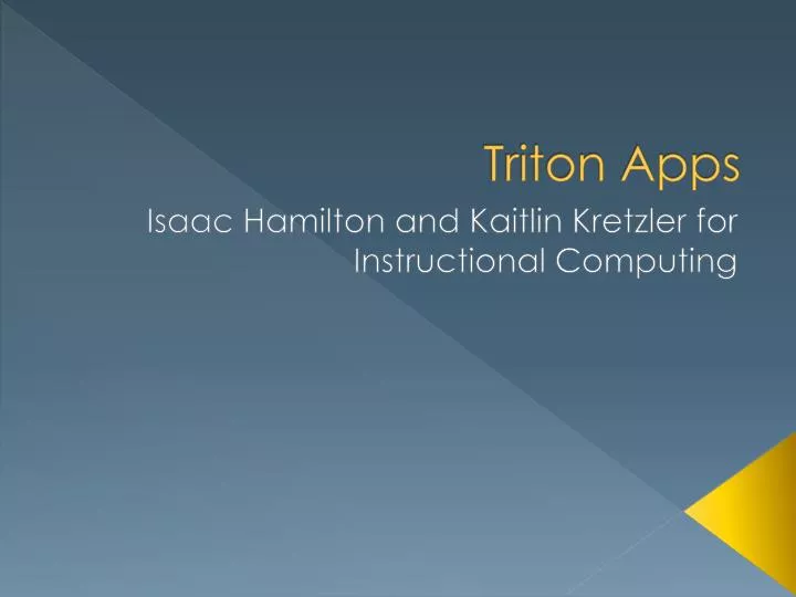 triton apps