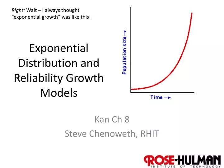 exponential distribution and reliability growth models