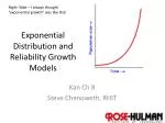 Exponential Distribution and Reliability Growth Models - slide 1