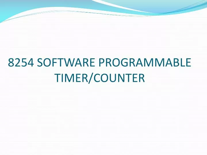 8254 software programmable timer counter