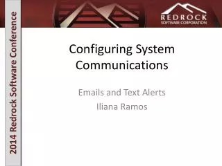 Configuring System Communications