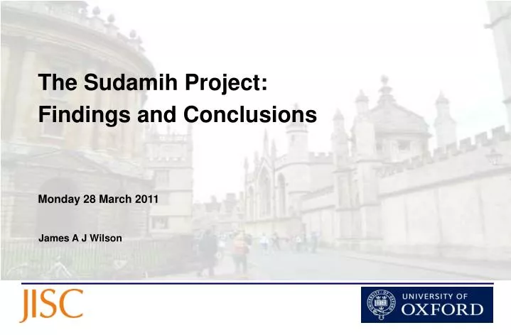 the sudamih project findings and conclusions