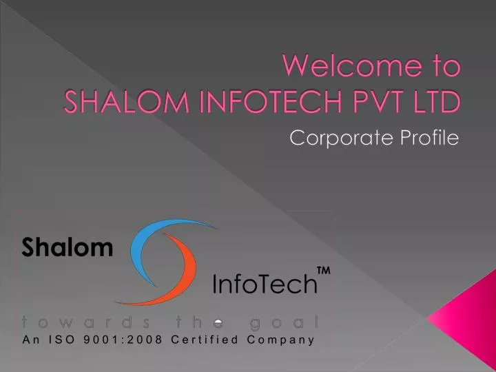 welcome to shalom infotech pvt ltd