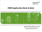 DMR Application-Back to Back - slide 1