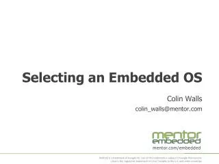 Selecting an Embedded OS
