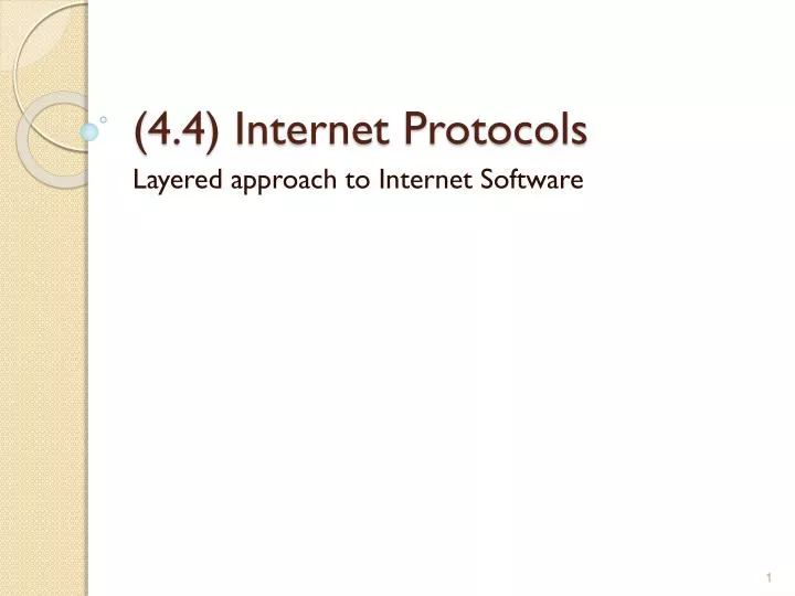 4 4 internet protocols