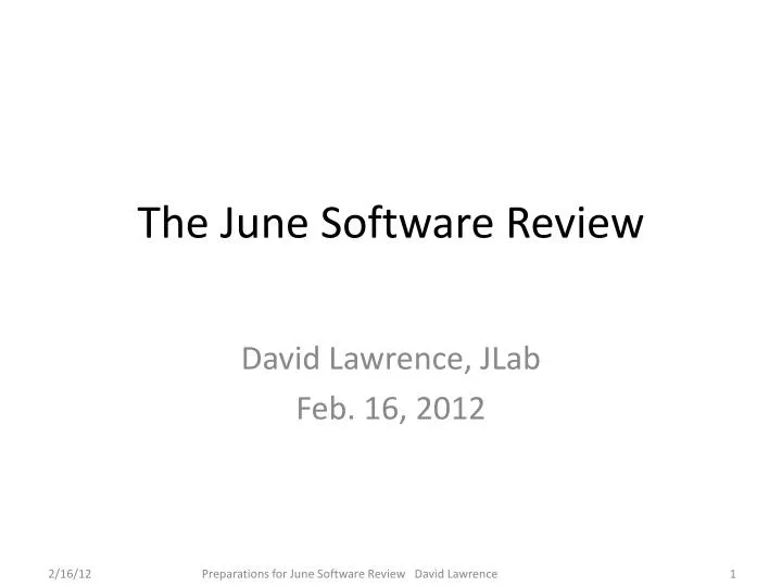 the june software review
