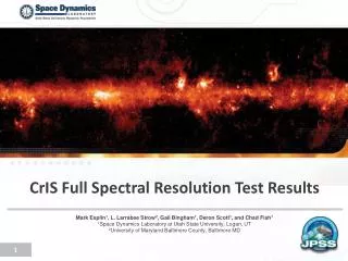 CrIS Full Spectral Resolution Test Results
