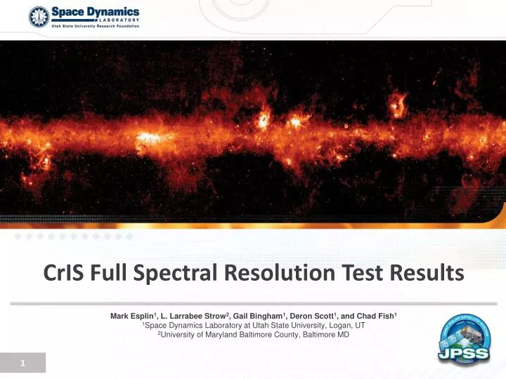 cris full spectral resolution test results