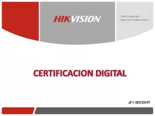 CERTIFICACION DIGITAL HIKVISION