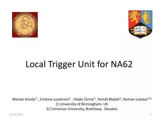 Local Trigger Unit for NA62