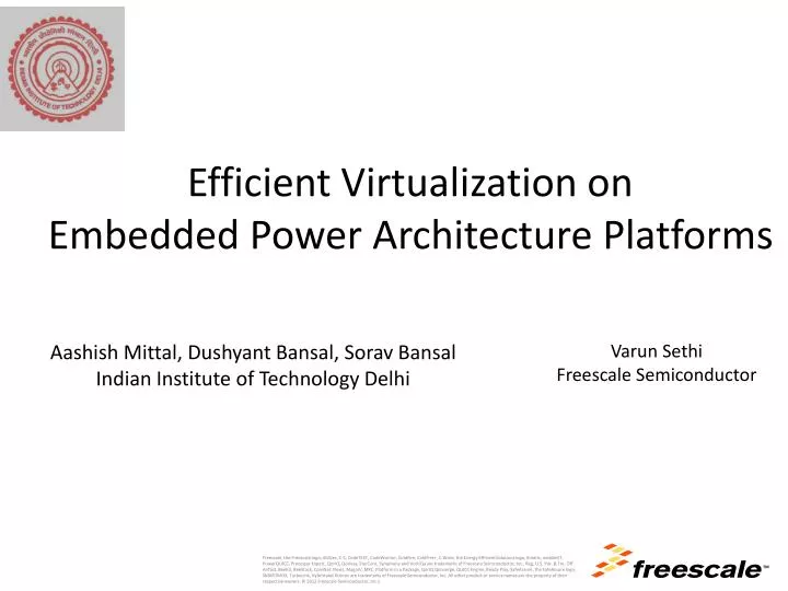 efficient virtualization on embedded power architecture platforms