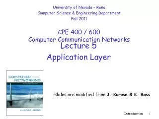 Lecture 5 Application Layer