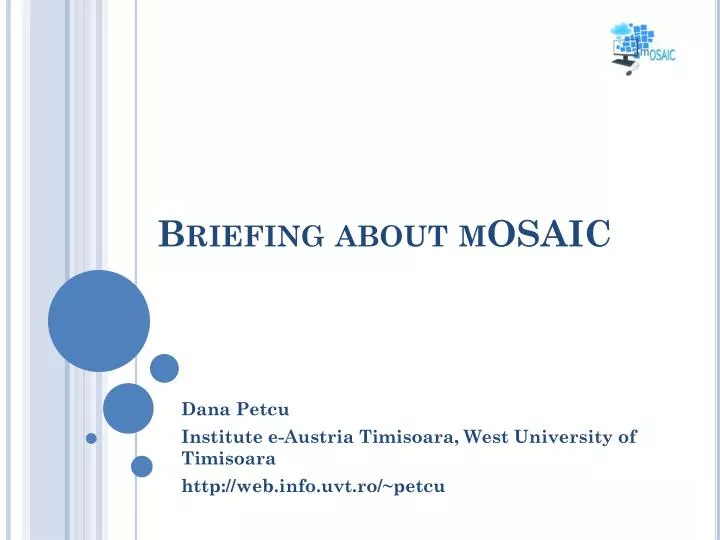 briefing about mosaic
