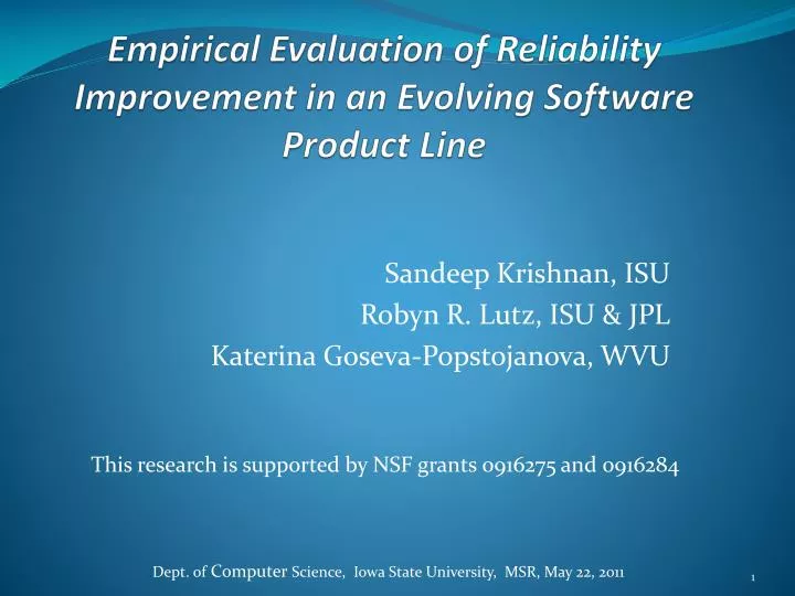 empirical evaluation of reliability improvement in an evolving software product line