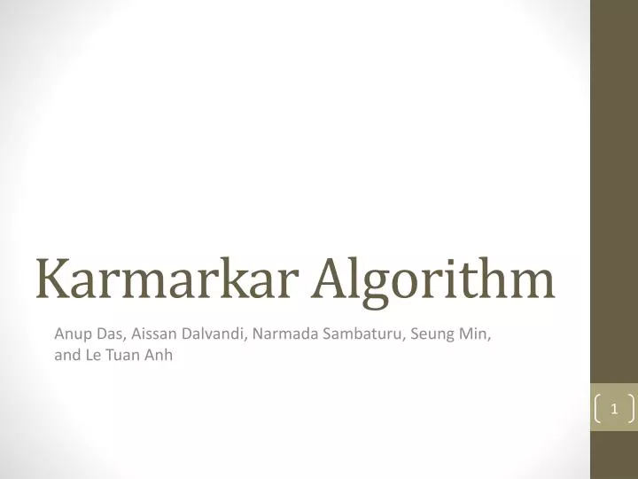 karmarkar algorithm