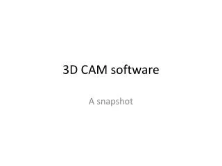 3D CAM software