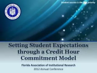 Setting Student Expectations through a Credit Hour Commitment Model