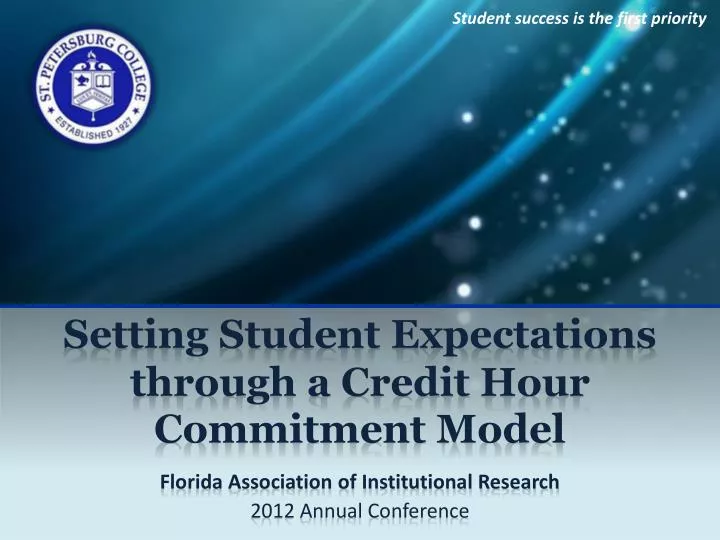 setting student expectations through a credit hour commitment model