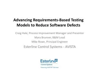 Advancing Requirements-Based Testing Models to Reduce Software Defects