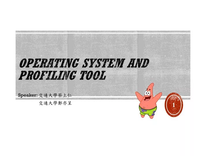 operating system and profiling tool