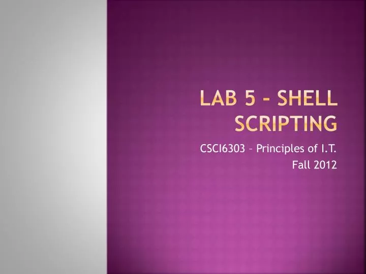 lab 5 shell scripting