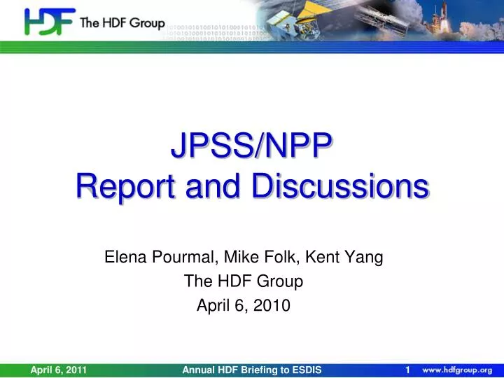 jpss npp report and discussions