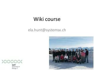 Wiki course