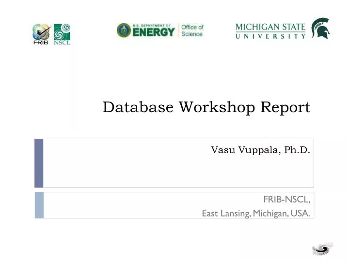 database workshop report