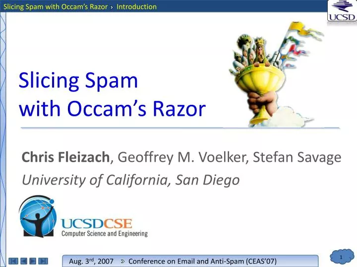 slicing spam with occam s razor
