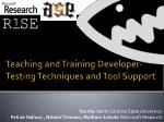 Effective Developer Testing Techniques and Tool Support - slide 1