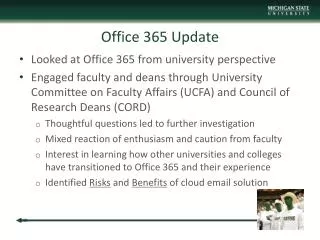 Office 365 Update
