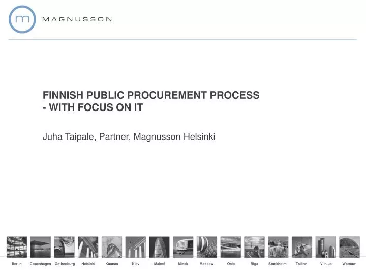 finnish public procurement process with focus on it