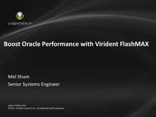 Boost Oracle Performance with Virident FlashMAX