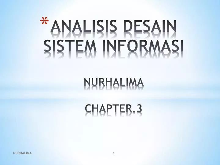 analisis desain sistem informasi nurhalima chapter 3