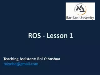 ROS - Lesson 1