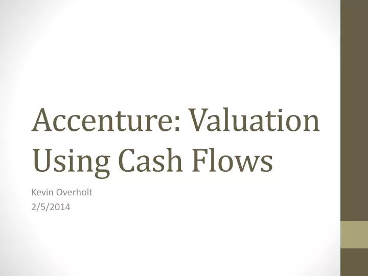 accenture valuation using cash flows