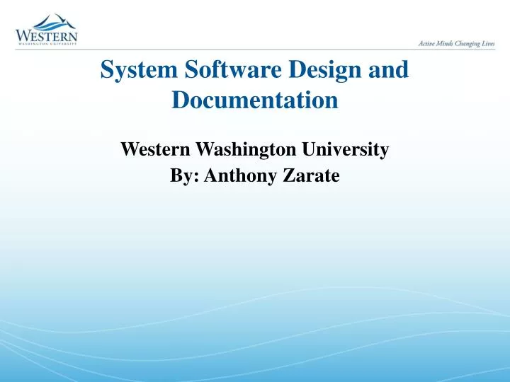 system software design and documentation