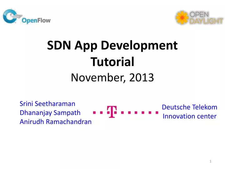 sdn app development tutorial november 2013