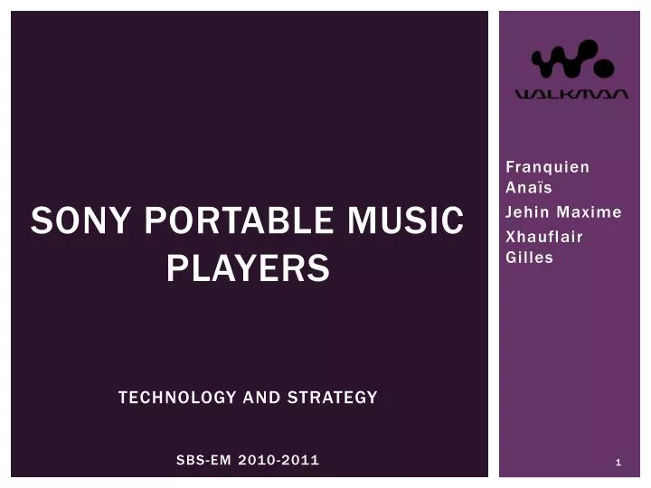 sony portable music players technology and strategy sbs em 2010 2011