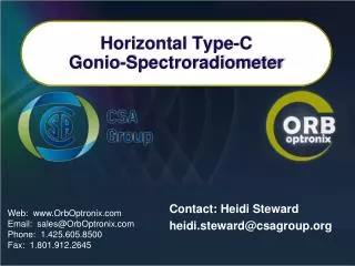 Horizontal Type-C Gonio-Spectroradiometer